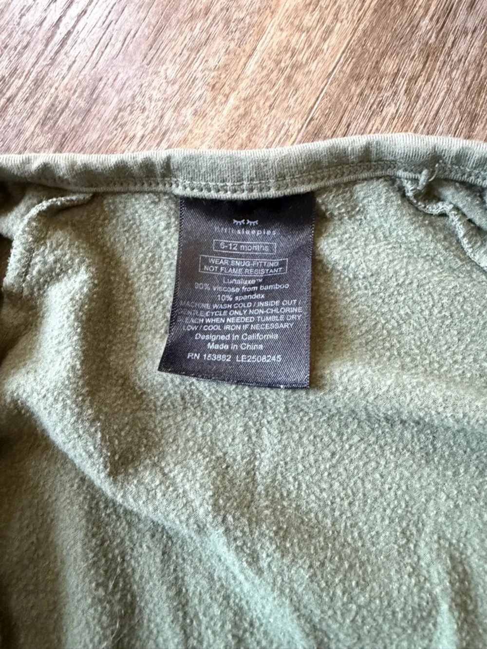 Little Sleepies Lunaluxe Teal and Green Bamboo Pajamas 6-12 months Set of 2